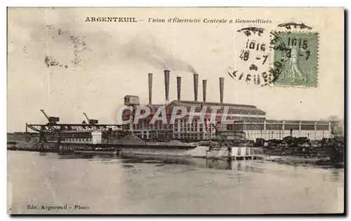 Cartes postales Argenteuil Union d&#39Electricite Centrale A Gennevilliers