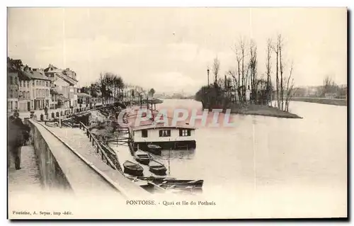 Ansichtskarte AK Pontoise Quai Et Ile Du Pothuis