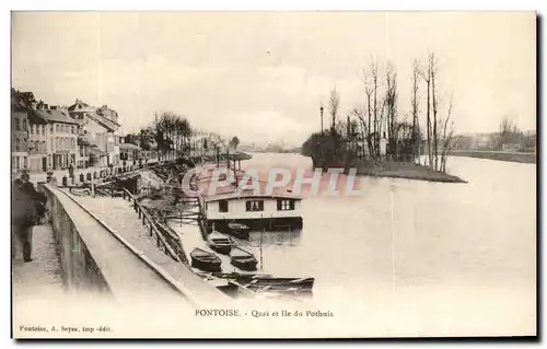 Cartes postales Pontoise Quai Et Ile Du Pothuis
