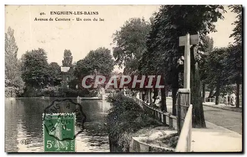 Cartes postales Enghien Les Bains Avenue de Ceinture Un coin du Lac