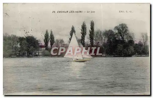 Cartes postales Enghien Les Bains Le Lac Bateau