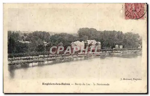 Cartes postales Enghien les Bains Bords du Lac La Promenade