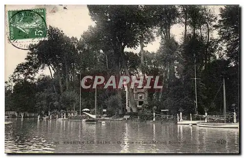 Cartes postales Enghien Les Bains Une vue du Lac Maison Boucelin