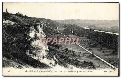 Cartes postales Haute Isle Vue sur Vetheuil prise des Roches