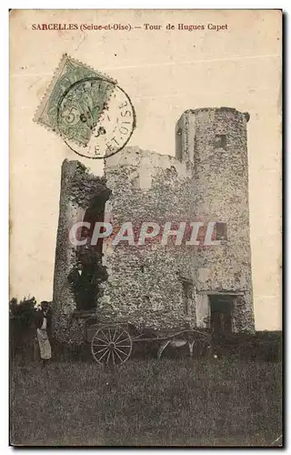 Cartes postales Sarcelles Tour de Hugues Capet Charette a ane