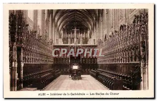 Ansichtskarte AK Albi Interieur de la Cathedrale Les Stalles du Choeur