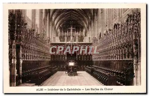 Cartes postales Albi Interieur de la Cathedrale Les Stalles du Choeur