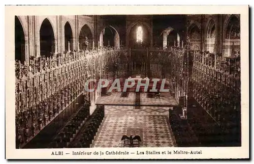 Ansichtskarte AK Albi Interieur de la Cathedrale Les Stalles et le Maltre Autel