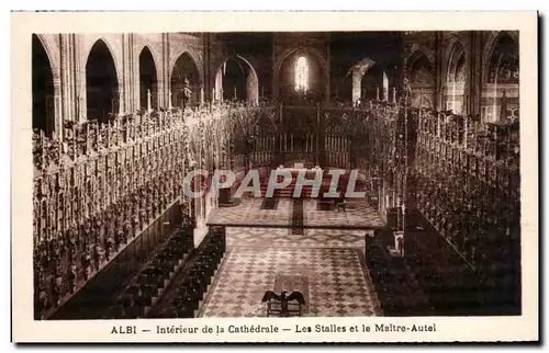 Cartes postales Albi Interieur de la Cathedrale Les Stalles et le Maltre Autel