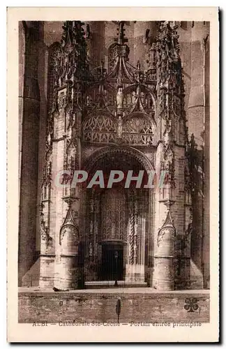 Cartes postales Albi Cathedrale Ste Cecile Portail Entree Principale