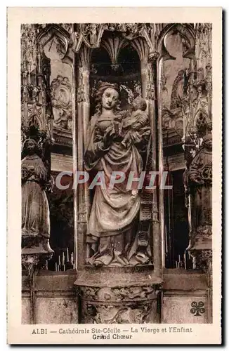 Cartes postales Albi Cathedrale Ste Cecile La Vierge et l&#39Enfant Grand Choeur