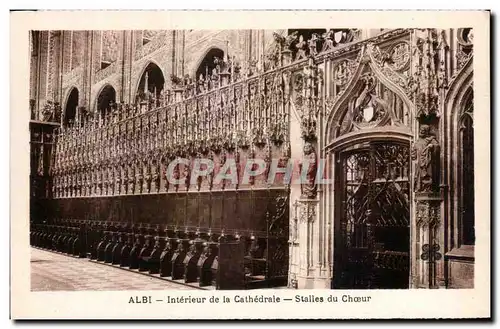 Cartes postales Albi Interieur de la Cathedrale stalles Du Choeur