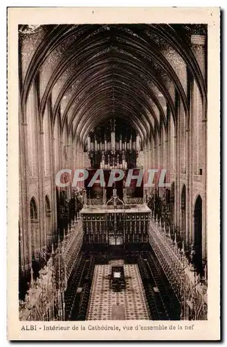 Ansichtskarte AK Albi Interieur de la Cathedrale Vue d&#39ensemble de la Nef