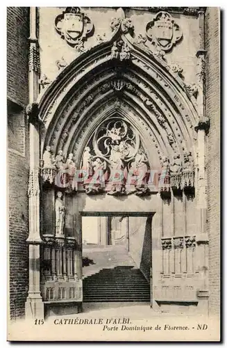 Cartes postales Cathedrale D'Albi Porte Dominique De Florence