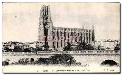 Ansichtskarte AK Albi La Cathedrale Sainte Cecile Cote Sud