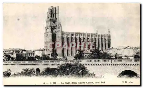 Cartes postales Albi La Cathedrale Sainte Cecile Cote Sud