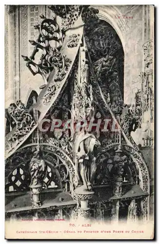 Cartes postales Albi Cathedrale Ste Cecile Detail du fronton d'un porte Du Choeur