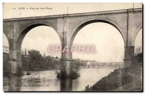 Ansichtskarte AK Albi Vue des Trois Ponts