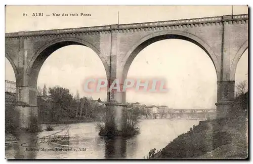 Cartes postales Albi Vue des Trois Ponts