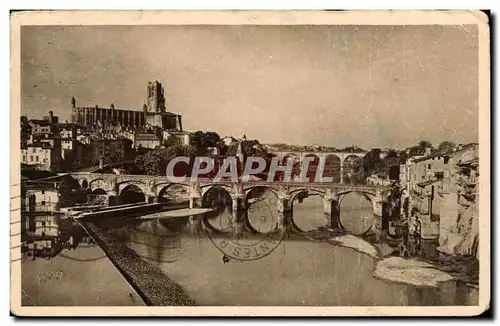 Cartes postales Albi Le pont Vieaux et la cathedrale Ste Cecile