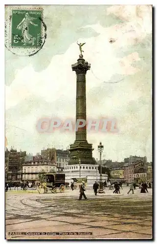 Cartes postales Paris Colonne de juillet Place de la Bastille