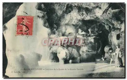 Cartes postales Bois de Boulogne Interieur de la Grotte de la Grande Cascade