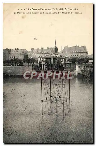 Cartes postales St Malo Le Pont Roulant Faisant Le Service Entre