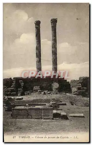 Cartes postales Timgad Colonne du Pronaos du Capitole