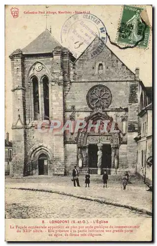 Ansichtskarte AK Longpont L&#39Eglise La Facade Occidentale