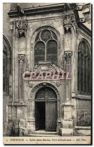 Cartes postales Pontoise Eglise Saint Maclou Porte Laterale Nord