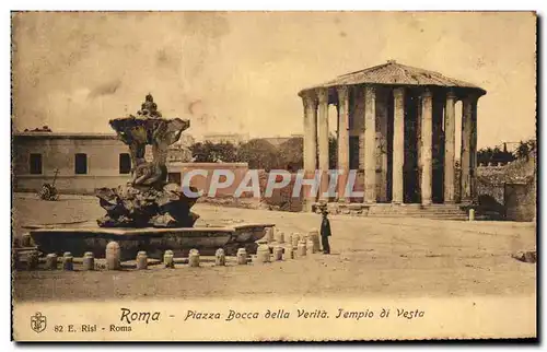 Cartes postales Roma piazza Bocca della Verita Tempio di Vesta