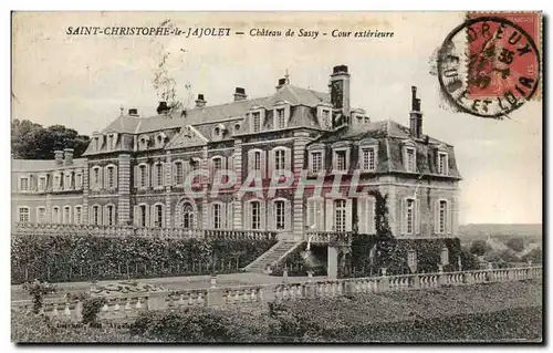 Cartes postales Saint Christophe le Jajolet Chateau de Sassy Cour exterieure