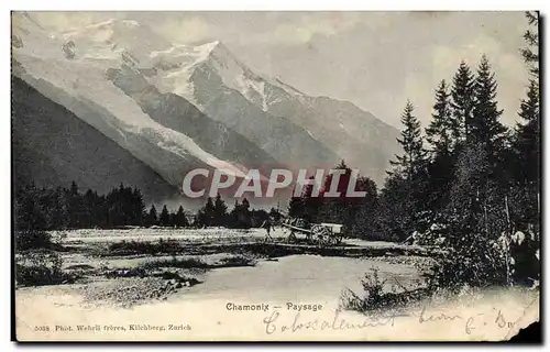 Cartes postales Chamonix Paysage Charette