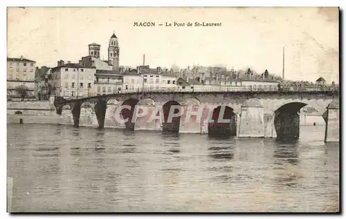 Ansichtskarte AK Macon Le Pont De St Laurent