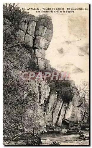 Cartes postales Avallon Vallee Du Cousin Un Coin pittoresque Les rochers du Crot de la Foudre