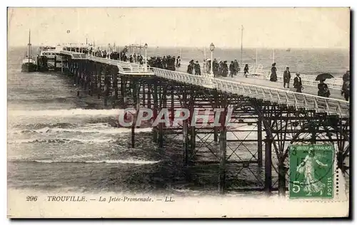 Cartes postales Trouville La Jetee Promenade Bateau