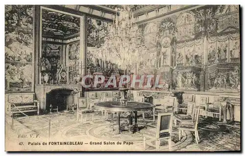 Cartes postales Palais de Fontainebleau Grand Salon du Pape