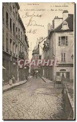 Cartes postales Chalon s Saone Rue du Pont