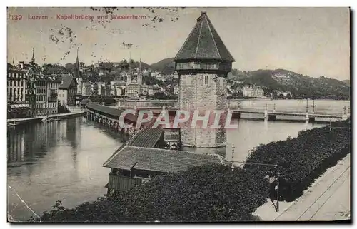Cartes postales Luzern Kapellbrucke Und Wasserturm