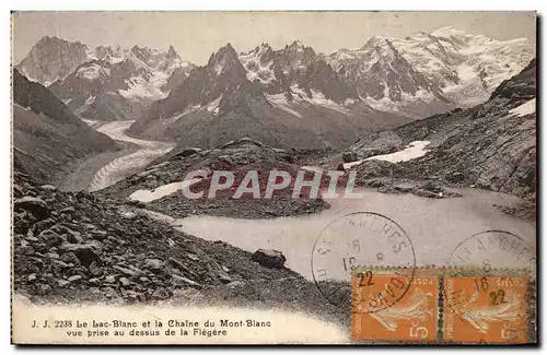 Cartes postales Le Lac Blanc Et La Chaine Du Mont Blanc Vue Prise Au Dessus De La Flegere