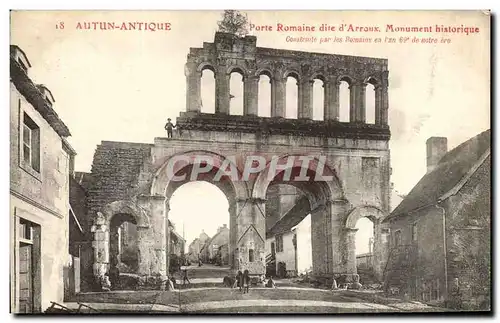 Ansichtskarte AK Autun Antique Porte Romaine dite d&#39Arroux Monument historiqye