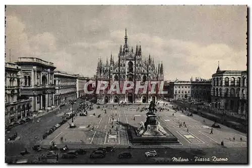 Cartes postales Milano Piazza domo