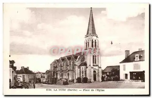 Cartes postales La Suze Place de l&#39Eglise