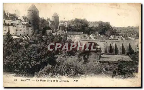 Ansichtskarte AK Semur Le Pont Joly Et Le Donjon