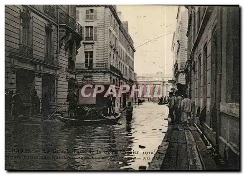 Cartes postales Paris Inondations 1910 Rue de Bourgogne