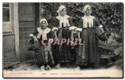 Ansichtskarte AK Massat Groupe de Liadoures Folklore Costume Coiffes
