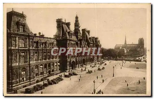 Ansichtskarte AK Paris En Flanant L&#39Hotel De Ville