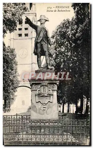 Cartes postales Vendome Statue De Rochambeau