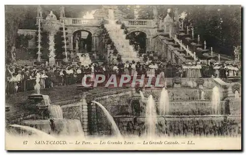 Ansichtskarte AK Saint Cloud Le Parc Les Grandes Eaux La Grande Cascade