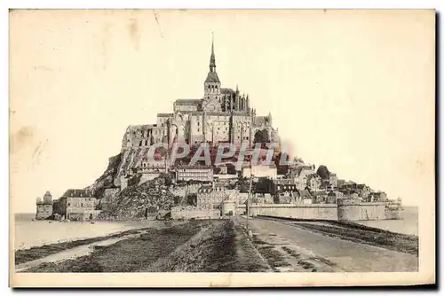 Ansichtskarte AK Abbaye Du mont Saint Michel Vue Generale